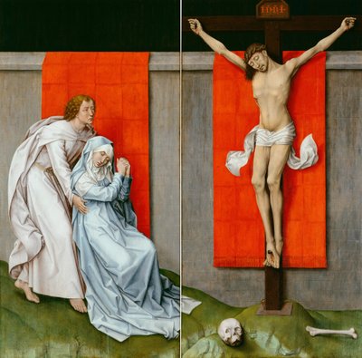 La Crocifissione, con la Vergine e San Giovanni Evangelista in lutto da Rogier van der Weyden
